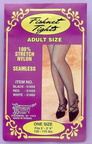 Adult XL Black Fishnet Pantyhose