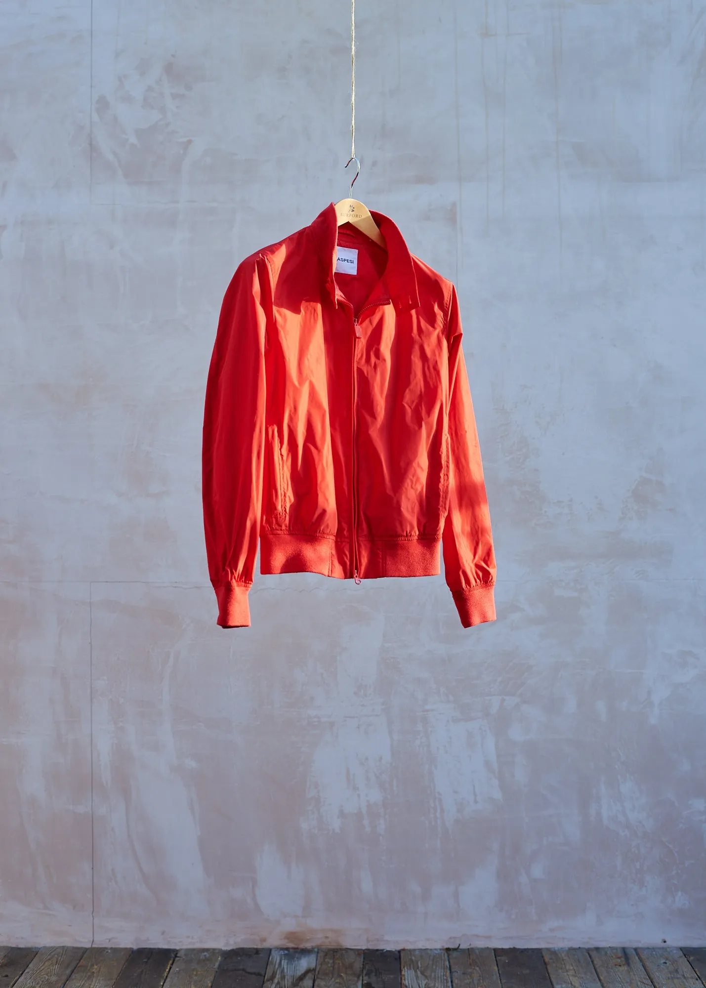 Aspesi Cherry Red Windbreaker Bomber Jacket - S