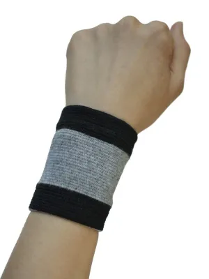 Bamboo Pro Pro Wrist Band Grey/Black Bands Pair Pack