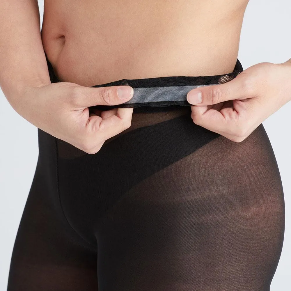 Black Semi-Opaque Tights With Comfort Waistband