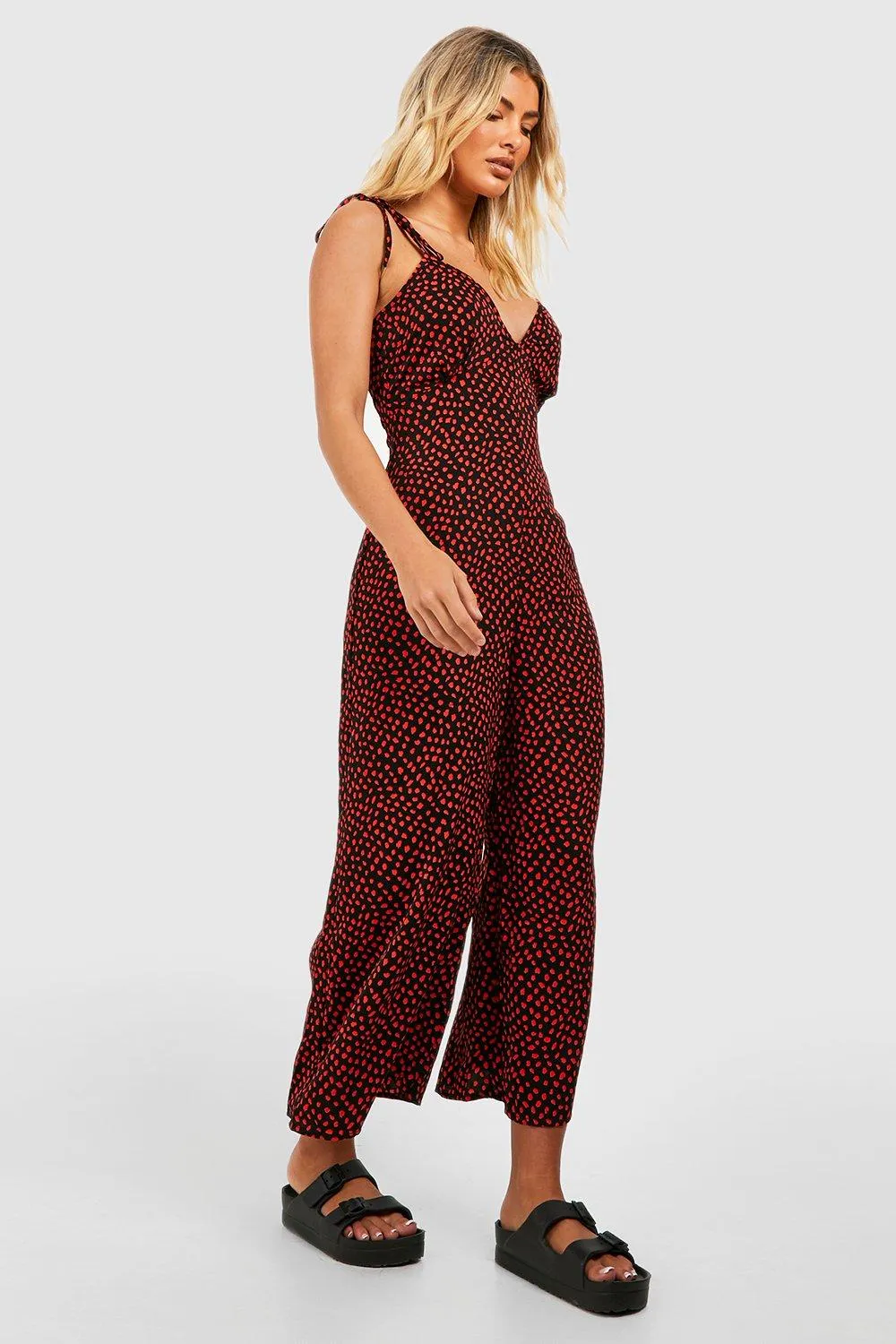 Boohoo A-Line Jumpsuit, Black