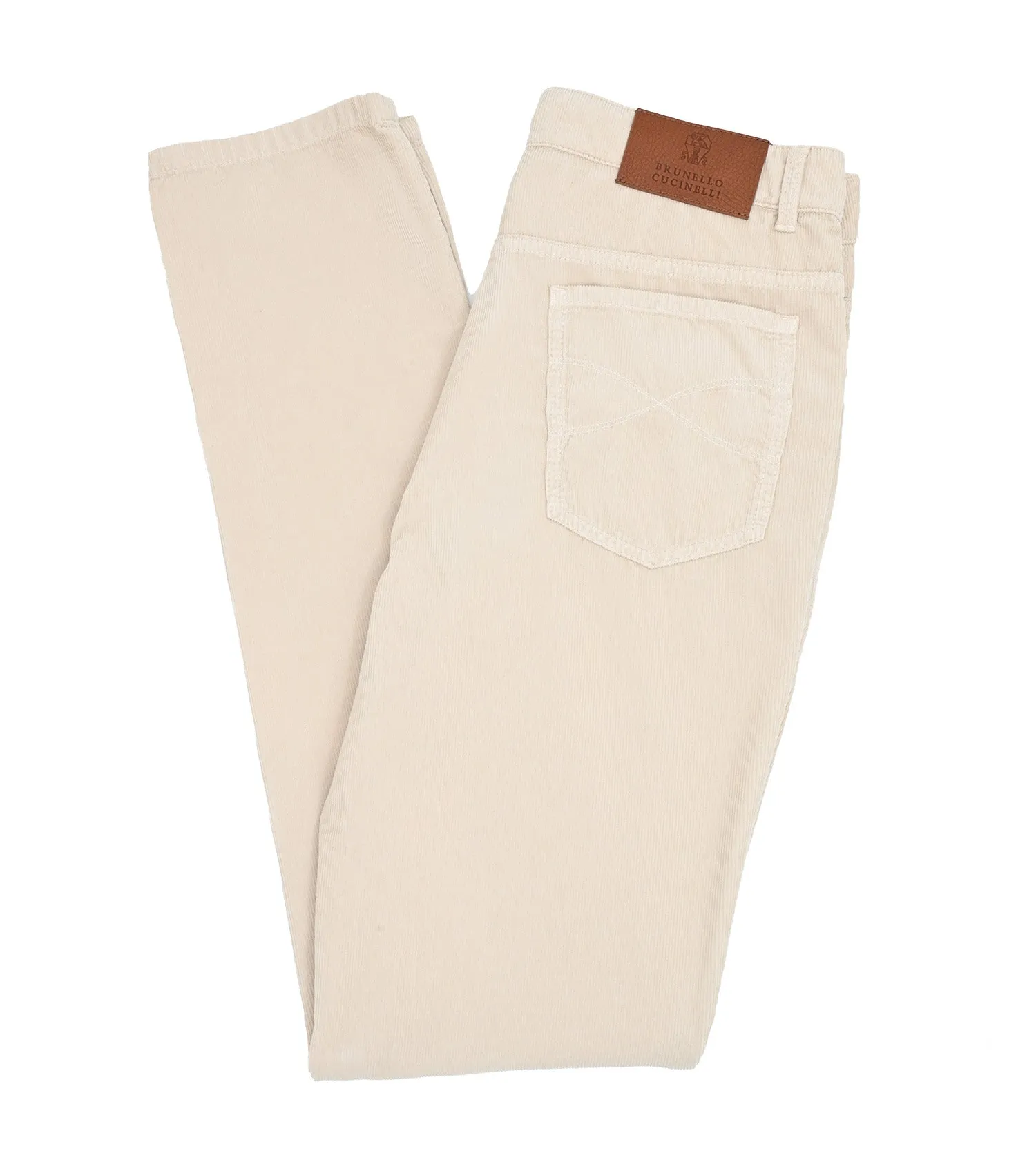 BRUNELLO CUCINELLI Light Brown 5 Pocket Corduroy Pant