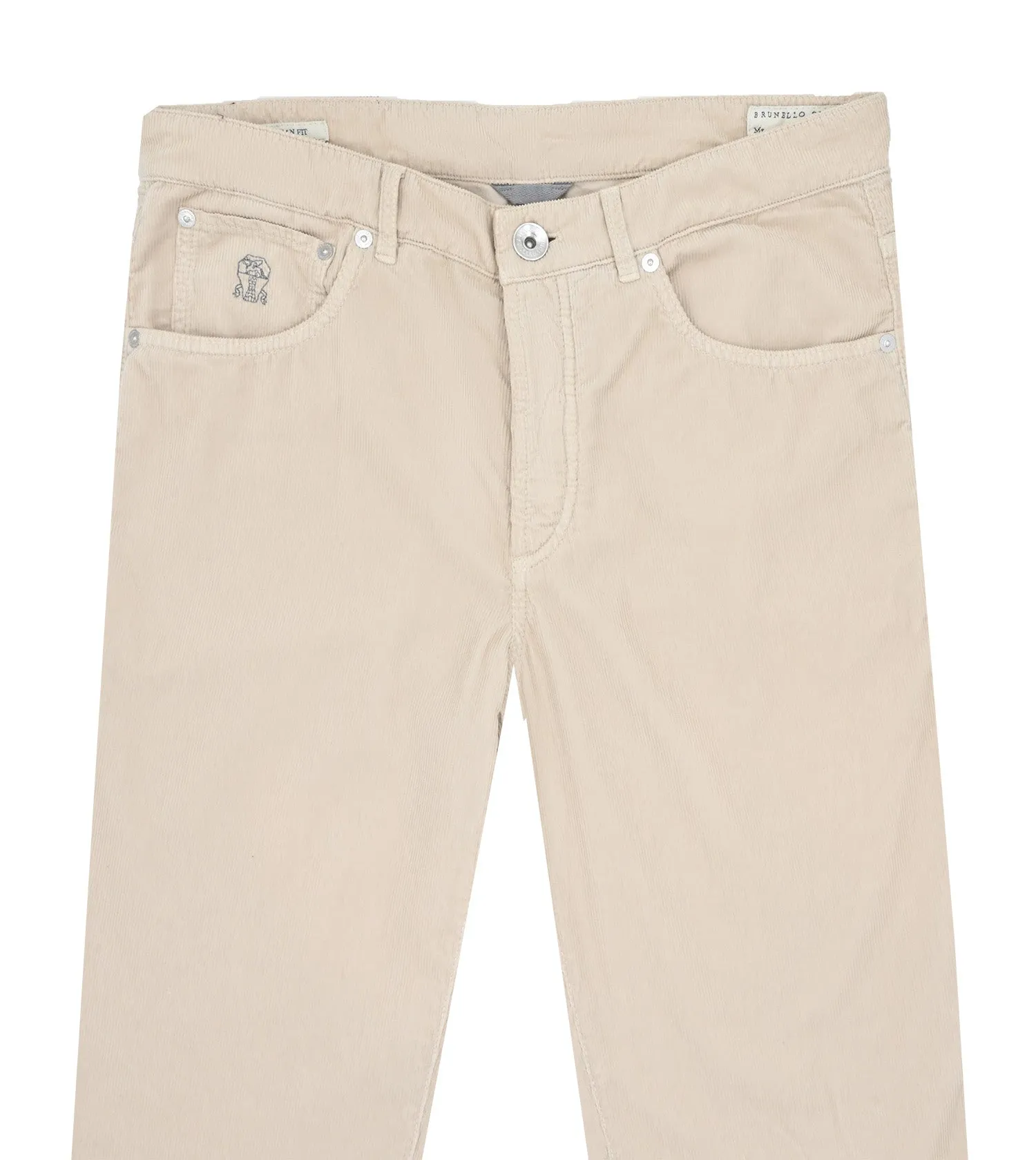 BRUNELLO CUCINELLI Light Brown 5 Pocket Corduroy Pant