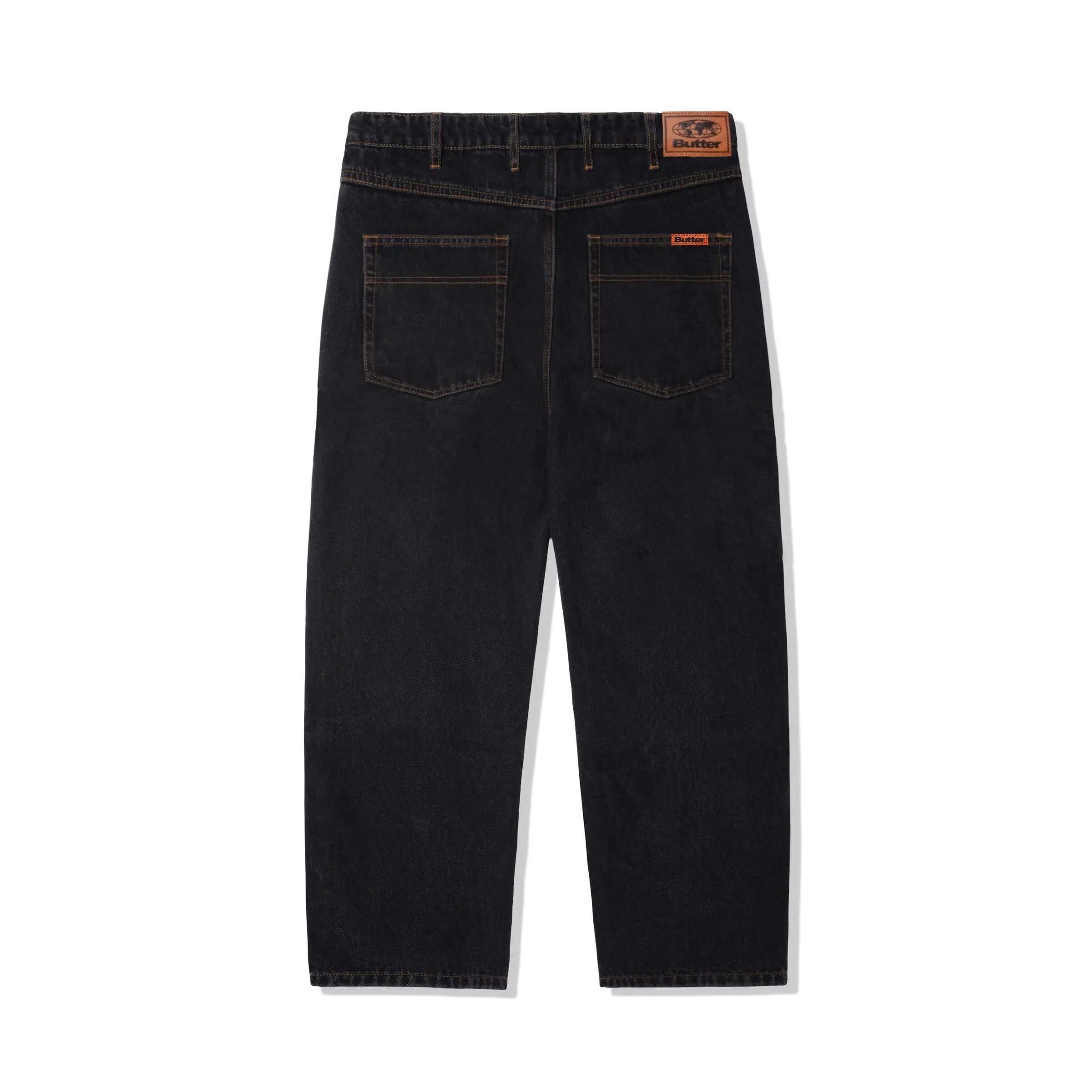 Butter Relaxed Denim Jeans: Washed Black