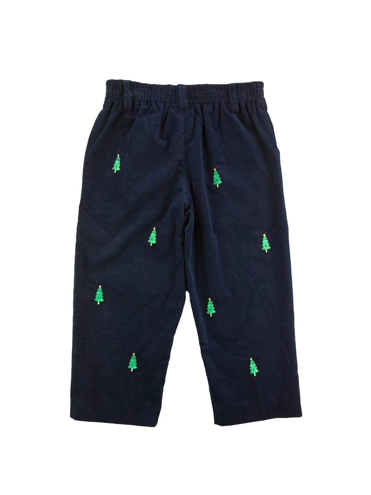 Christmas Tree Embroidered Corduroy Pants