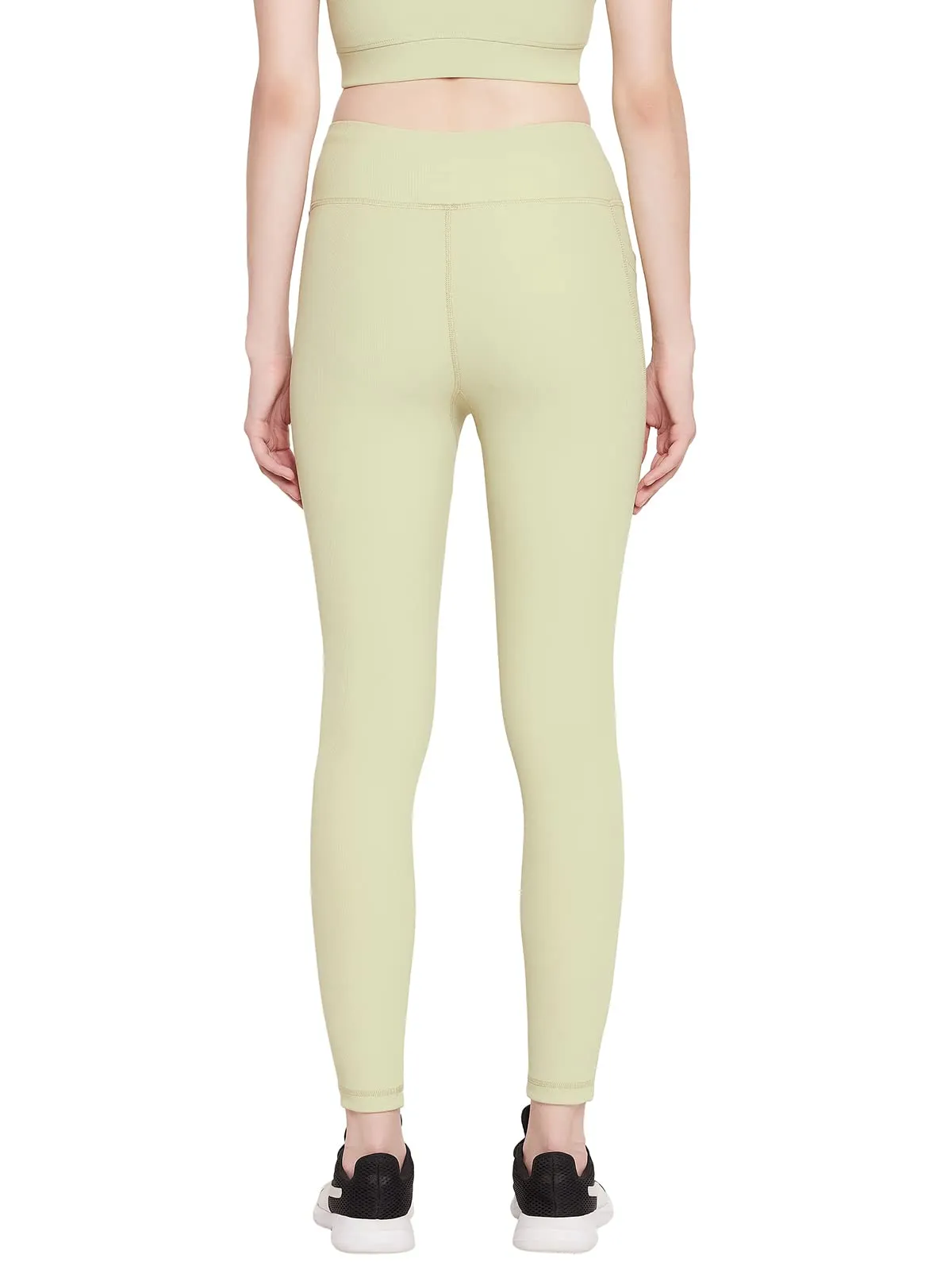 Clovia Women's Fitted Track Pants (AB0042D11L_Green_L)