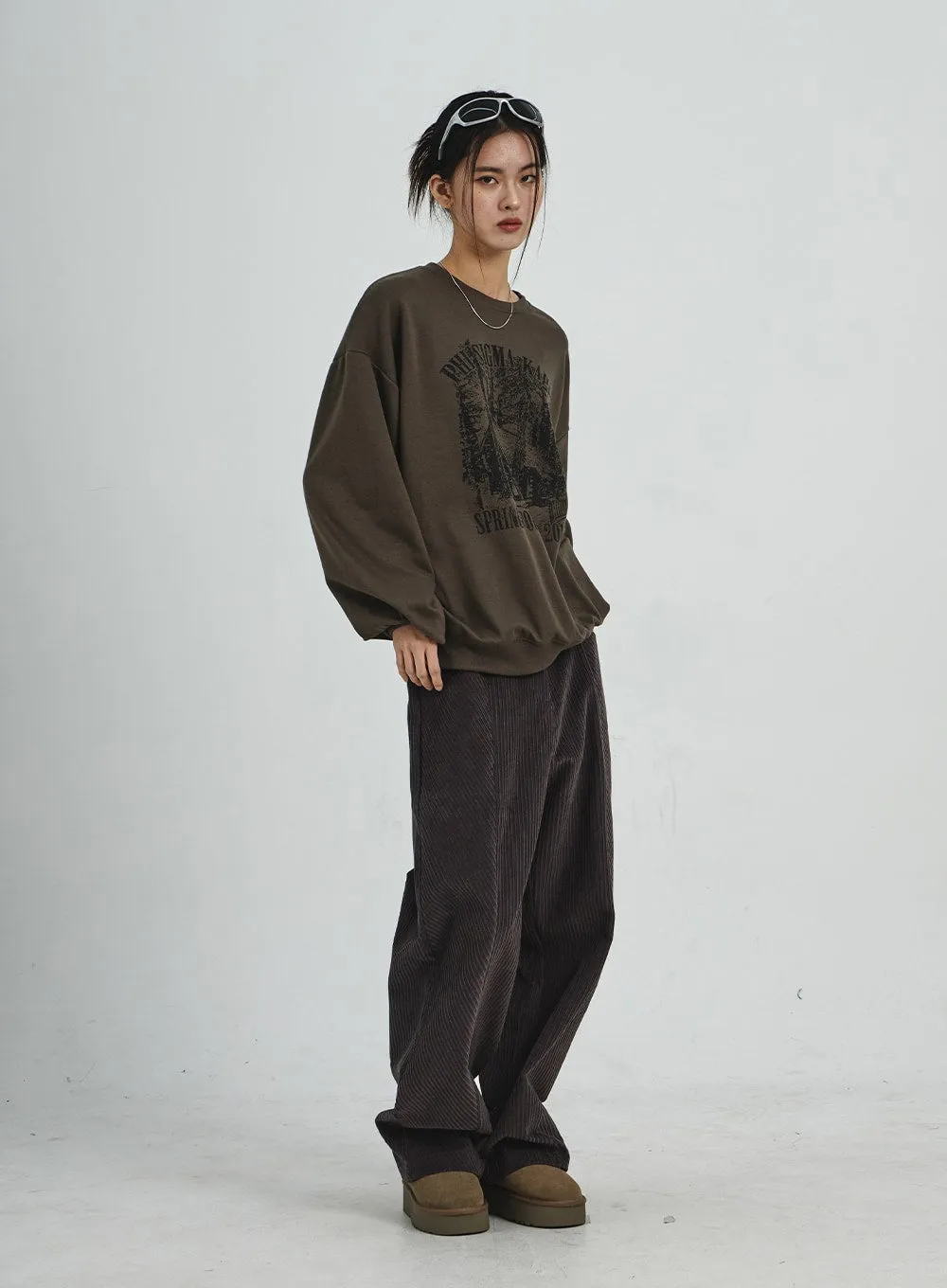 Corduroy Wide Pants CD07