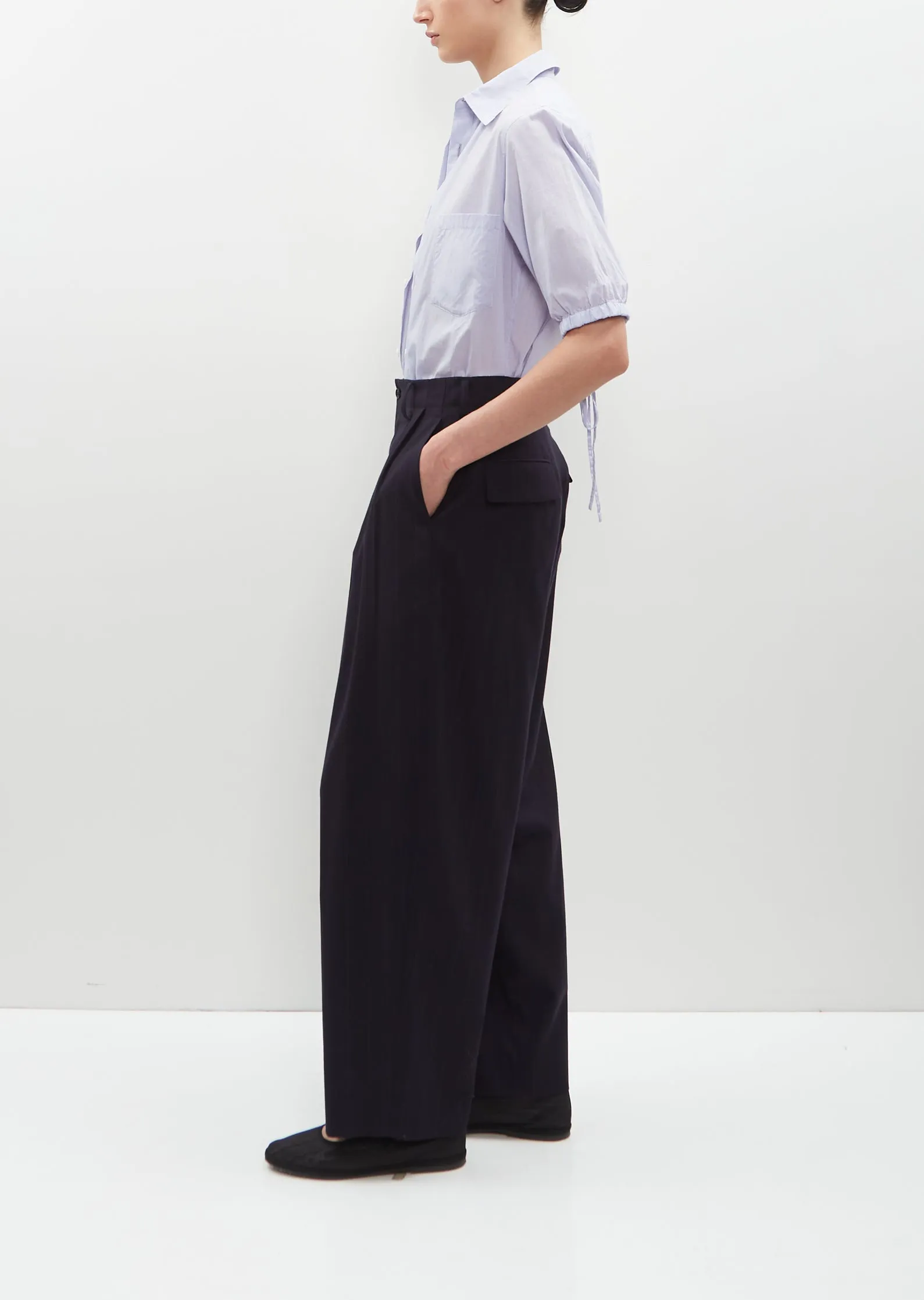 Double Tucked Wide Pants