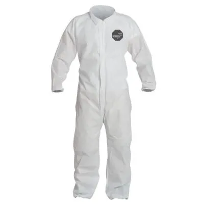 DuPont™ Proshield 10 Coveralls White with Elastic Wrists and Ankles, White, 3X-Large, PB125SW-3XL