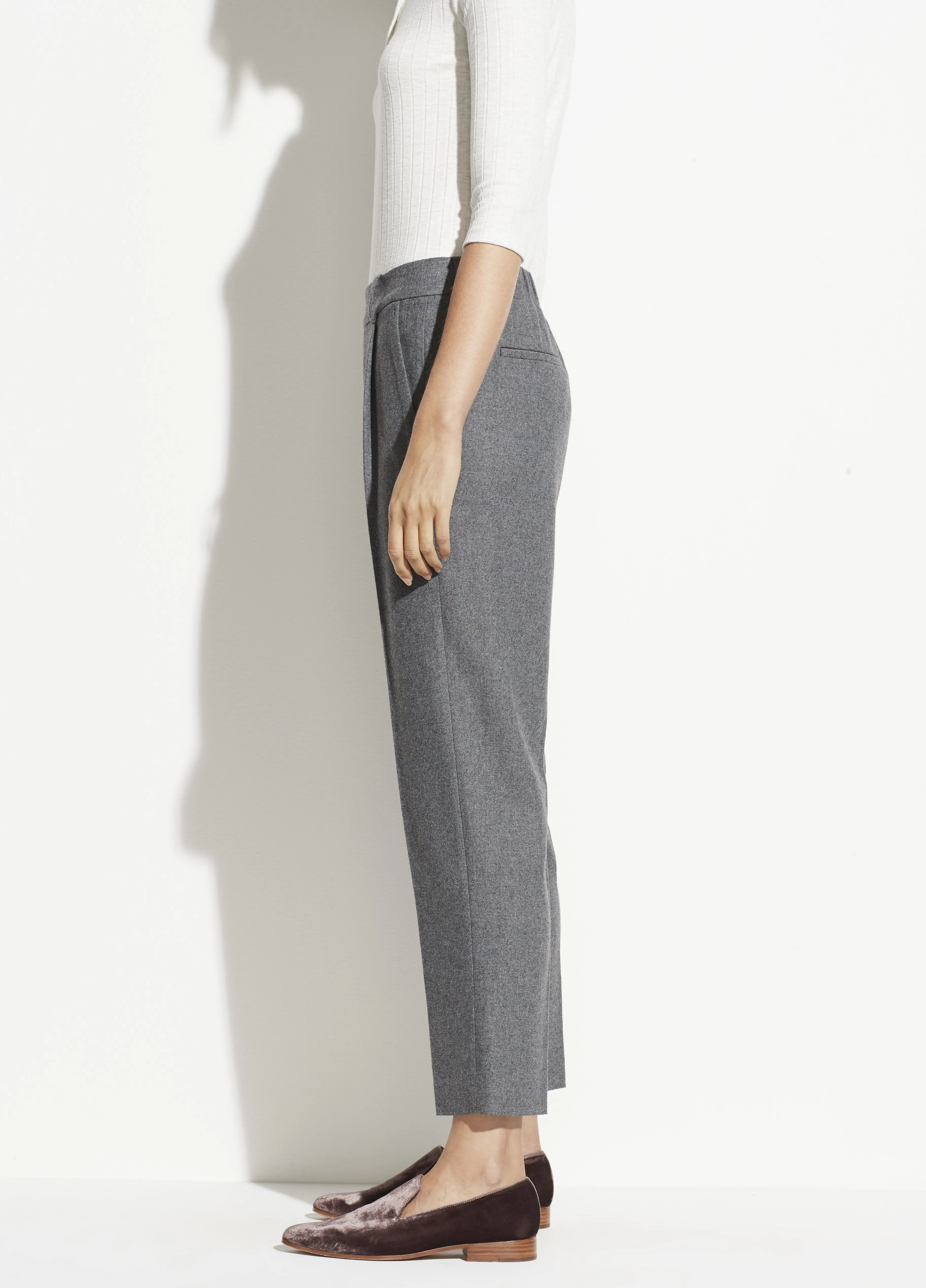 Easy Tapered Pull On Pant in Medium Heather Grey