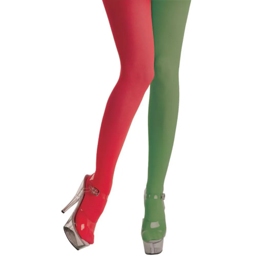 Elf Tights Green And Red