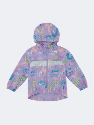 Erke Windbreaker Little-Girls Lifestyle Jacket Purple/Yellow