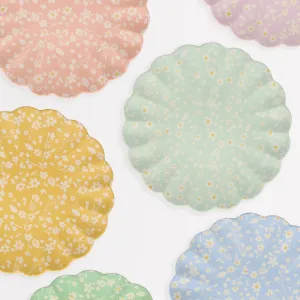 Floral Reusable Bamboo Plates