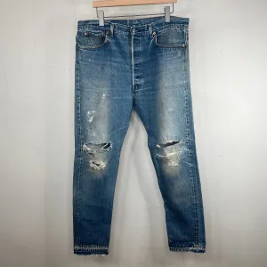 Gallery Dept Distressed Tapered Levi's Denim Jeans