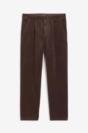 H&M Regular Fit Corduroy Pants, brown