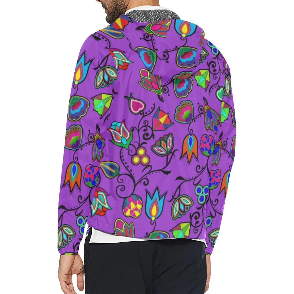 Indigenous Paisley - Dark Orchid Unisex Windbreaker