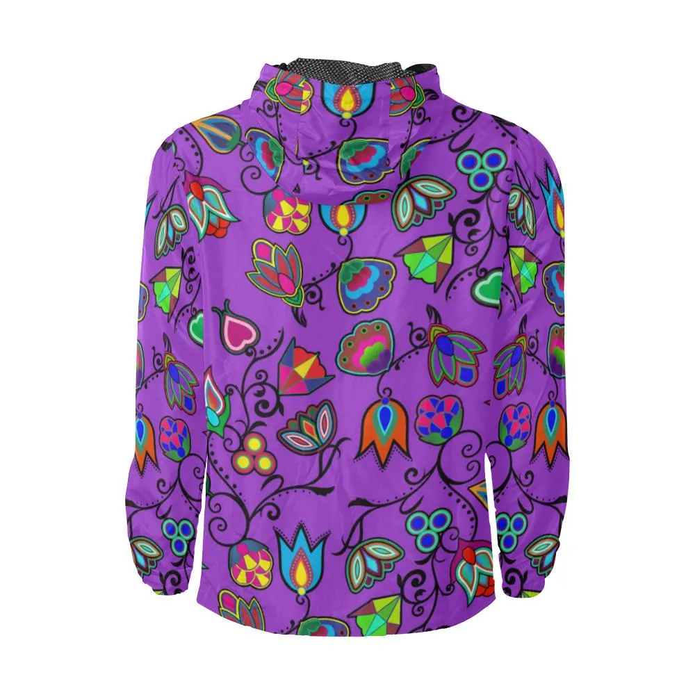 Indigenous Paisley - Dark Orchid Unisex Windbreaker