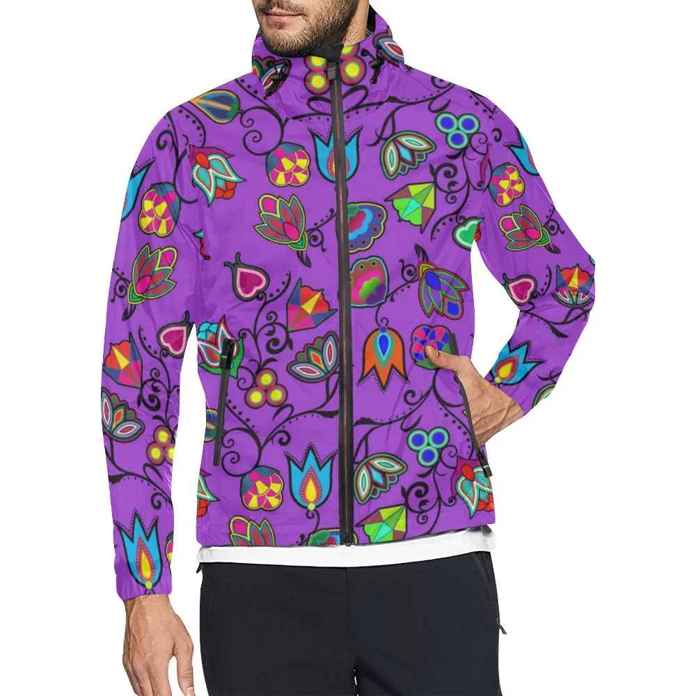 Indigenous Paisley - Dark Orchid Unisex Windbreaker