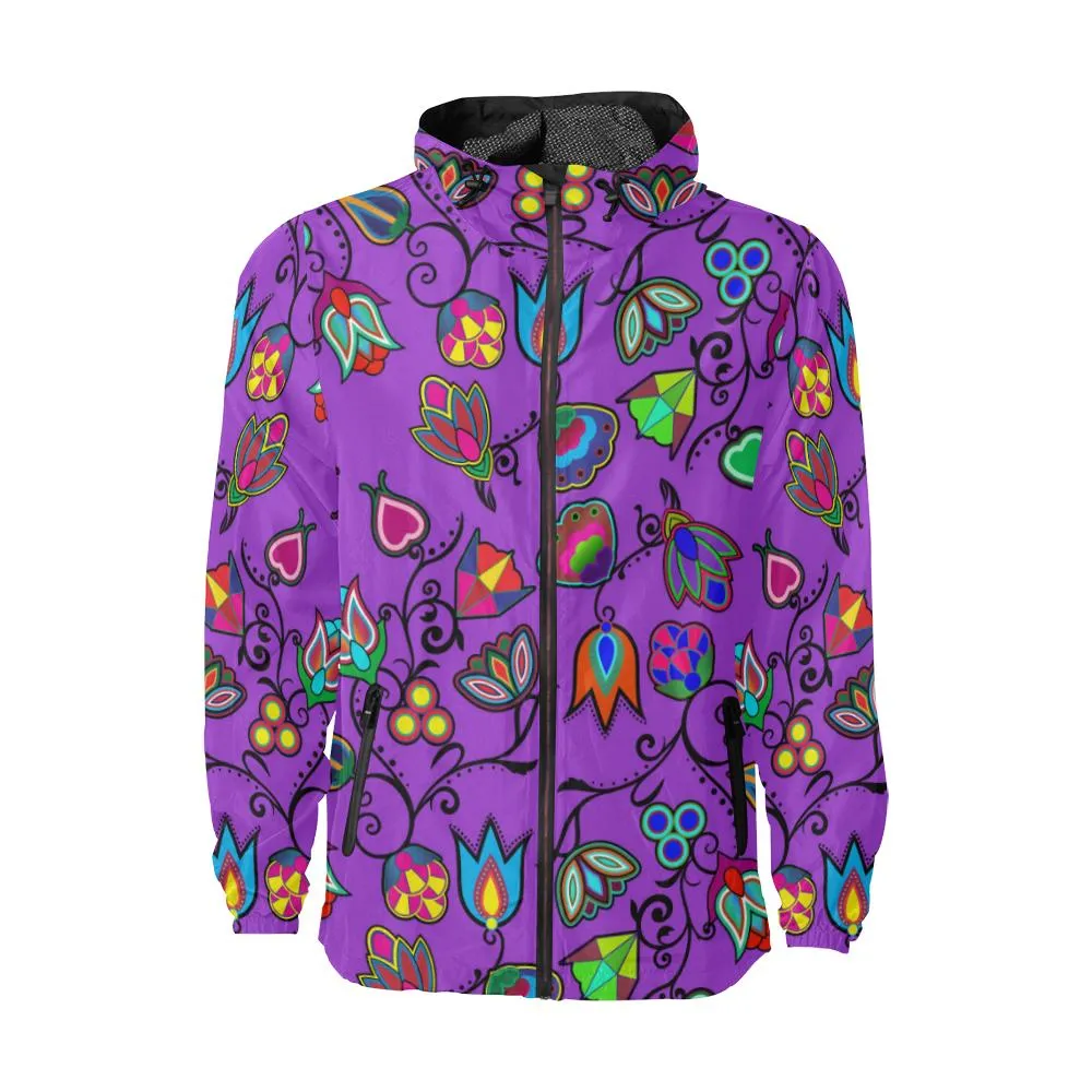 Indigenous Paisley - Dark Orchid Unisex Windbreaker