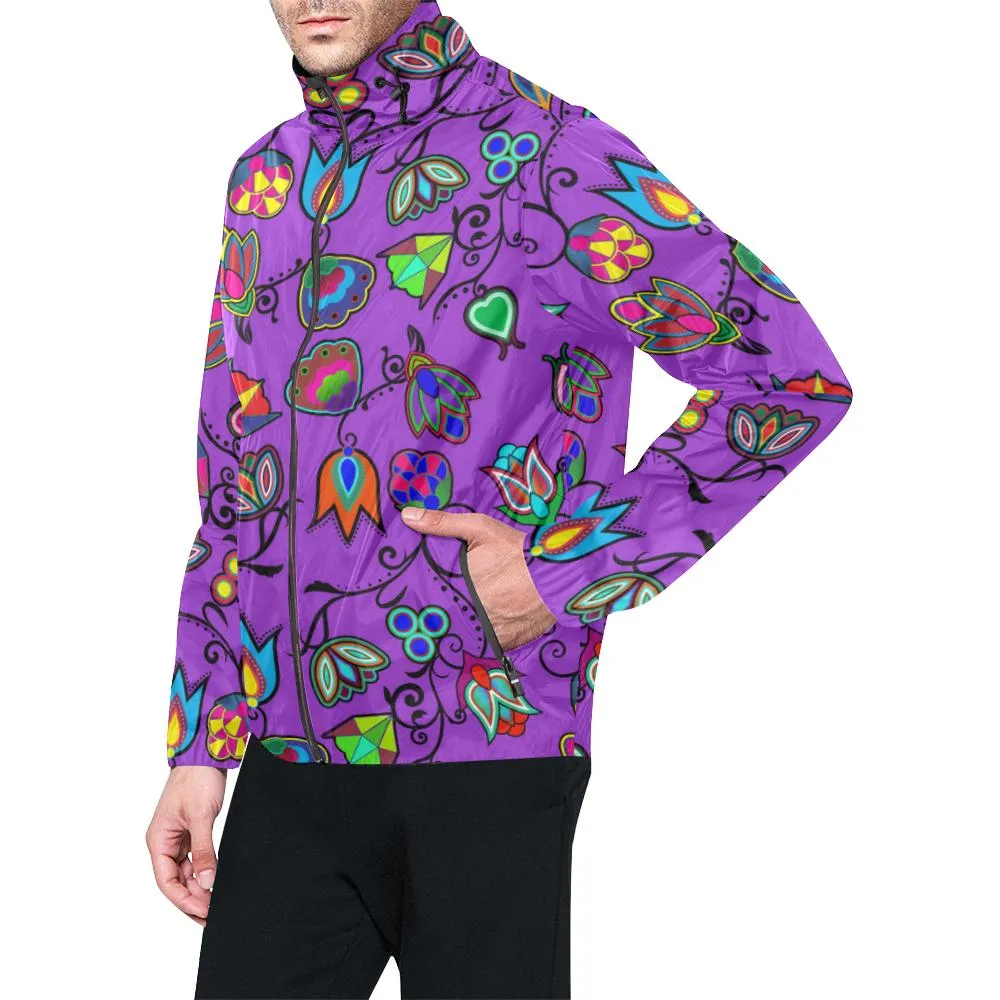 Indigenous Paisley - Dark Orchid Unisex Windbreaker