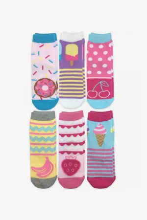 Jefferies Socks Sweet Treats Crew Kids Socks 6-Pack