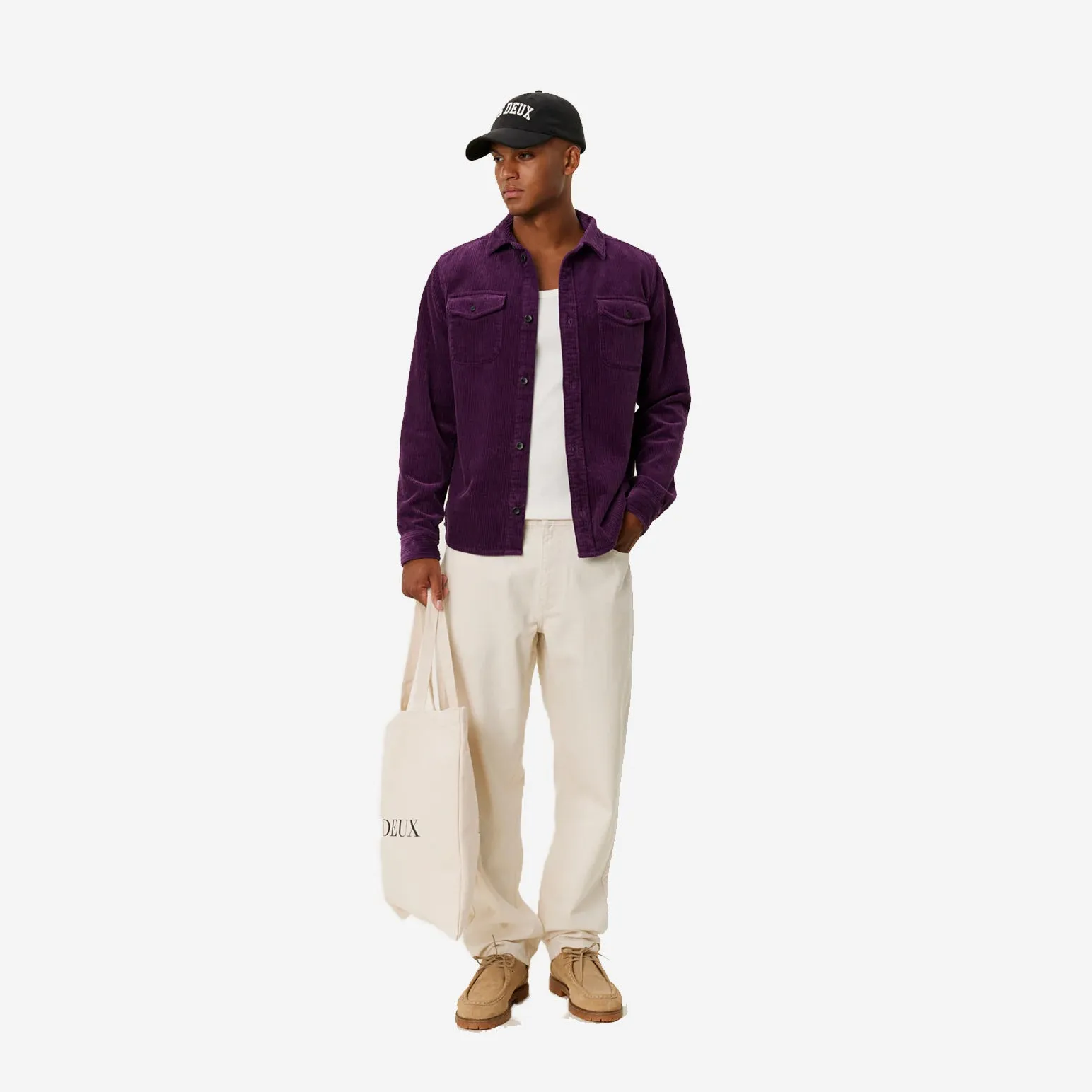 Kody Heavy Corduroy Overshirt - Blackberry