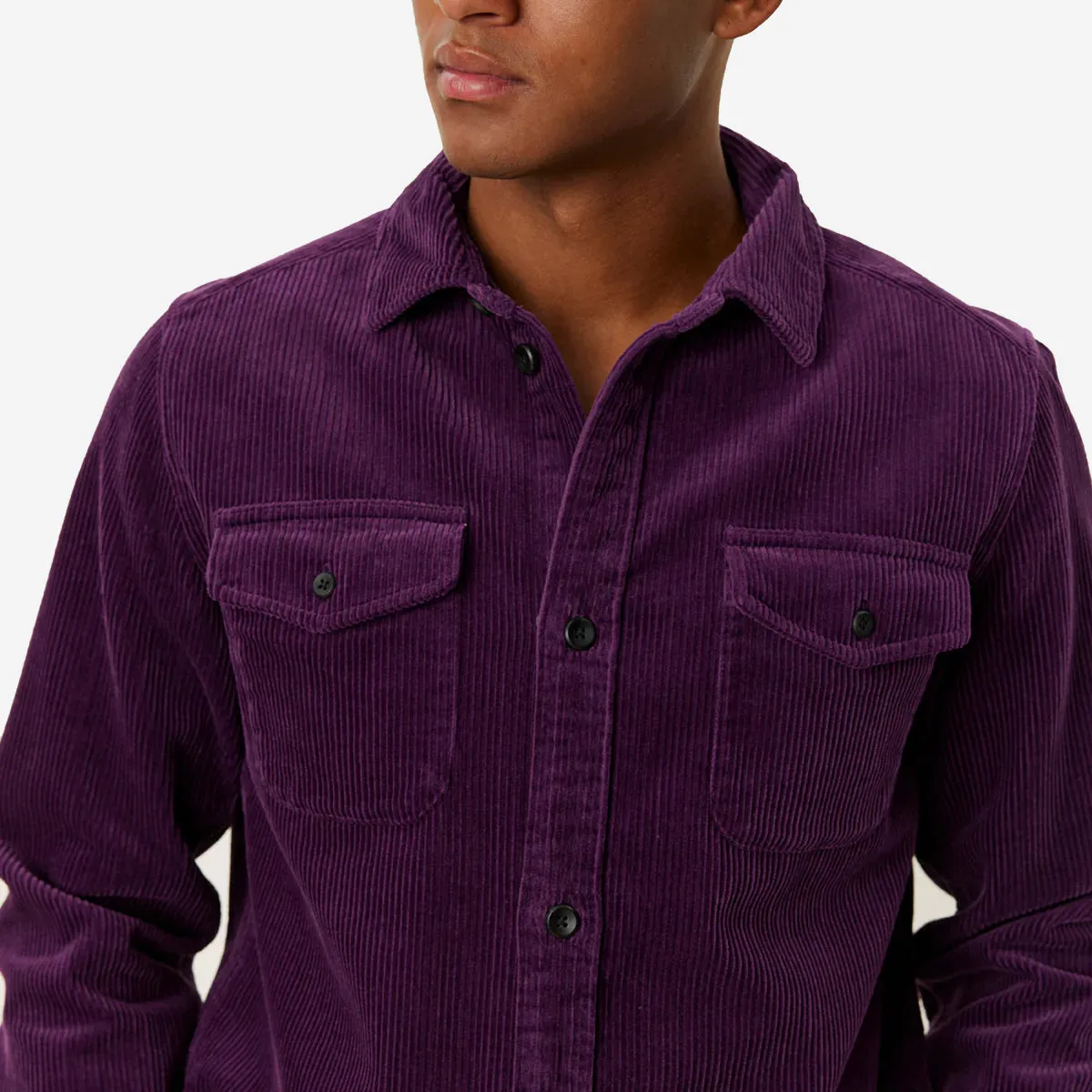 Kody Heavy Corduroy Overshirt - Blackberry