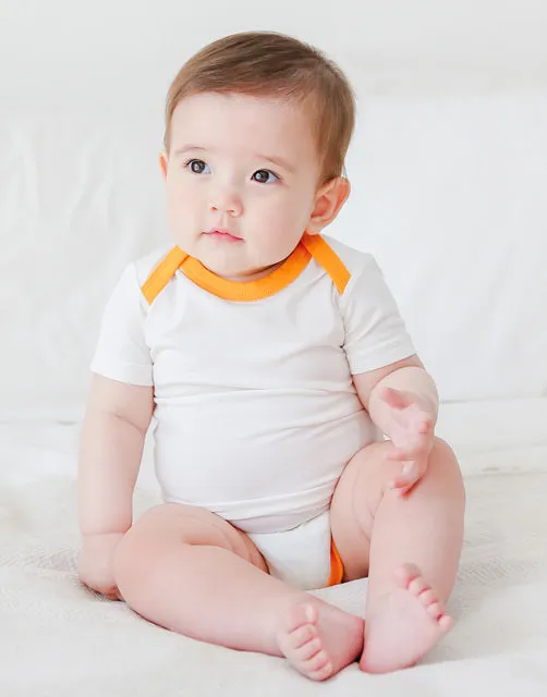 Milk Orange Jelly Bamboo Baby Bodysuit 2 Pack Set (Short & Sleeveless)