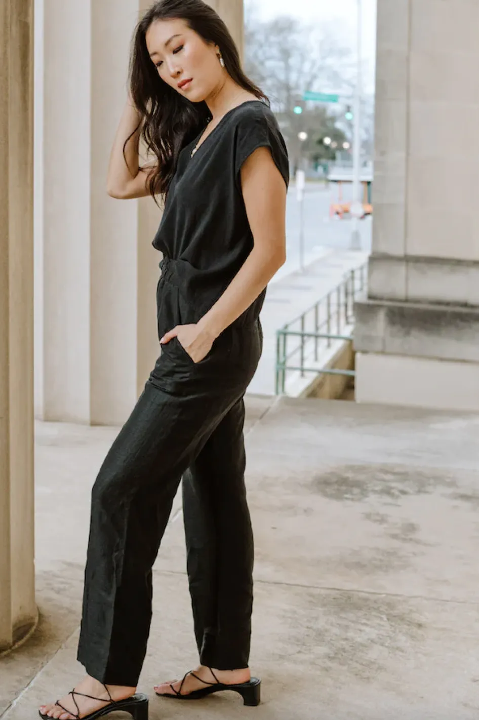 Natalie Busby Wherever Wide Leg Pant Black