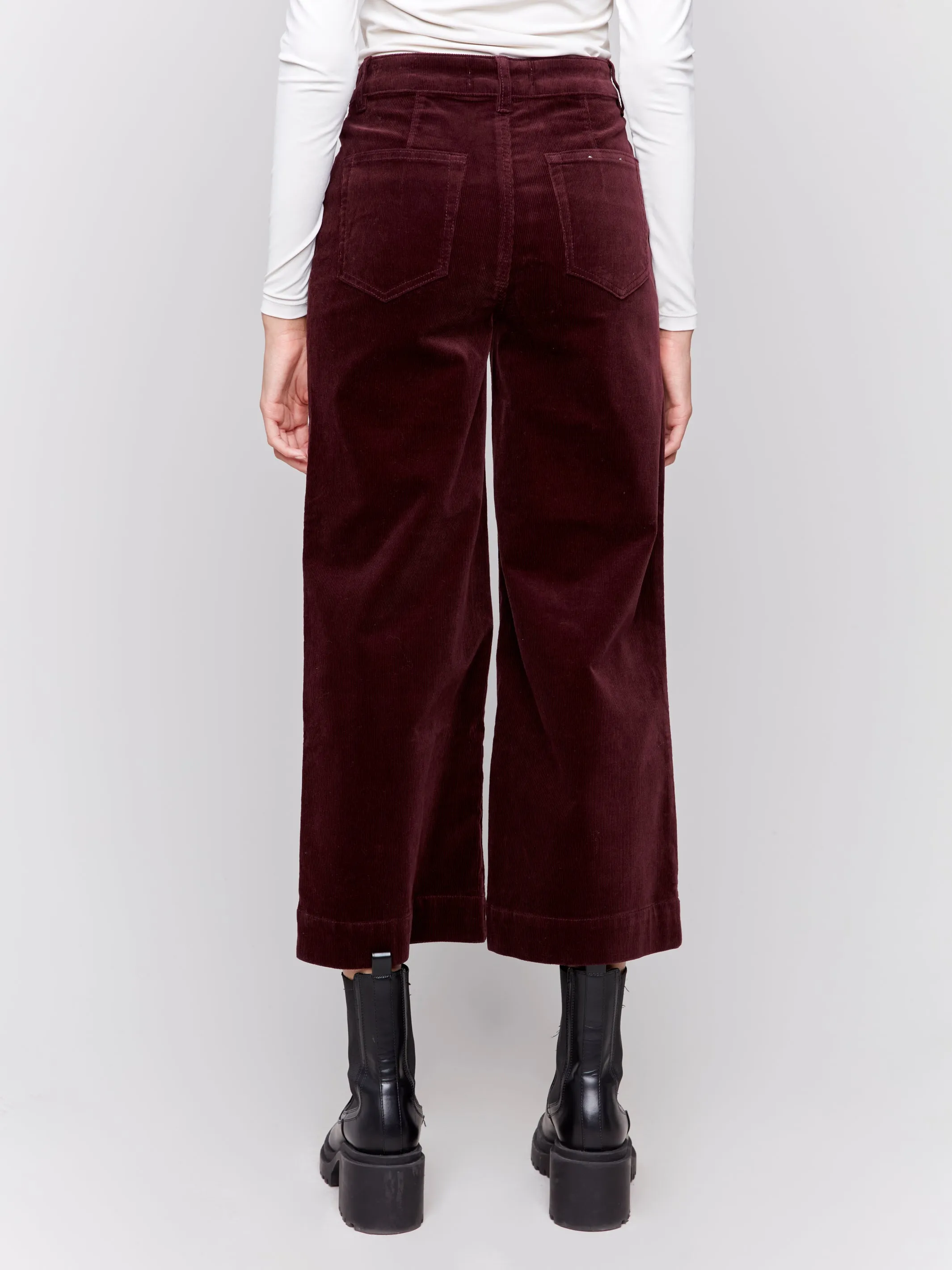 Patch Pocket Corduroy Flare Pants