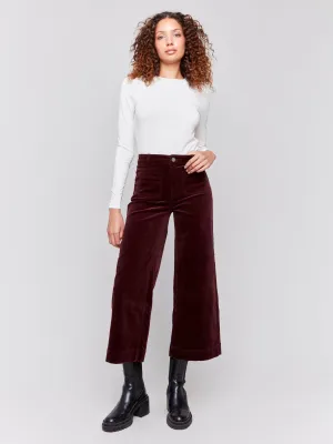 Patch Pocket Corduroy Flare Pants