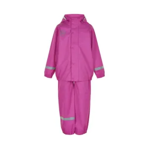 Rainwear Set with Bibbed Overall - Rose Violet - 2 Left Size 18-24 months