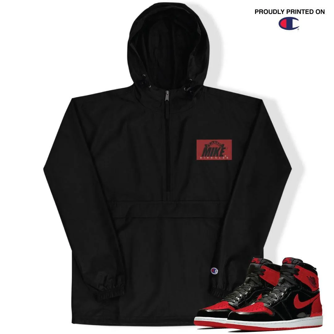 Retro 1 Bred Patent Windbreaker