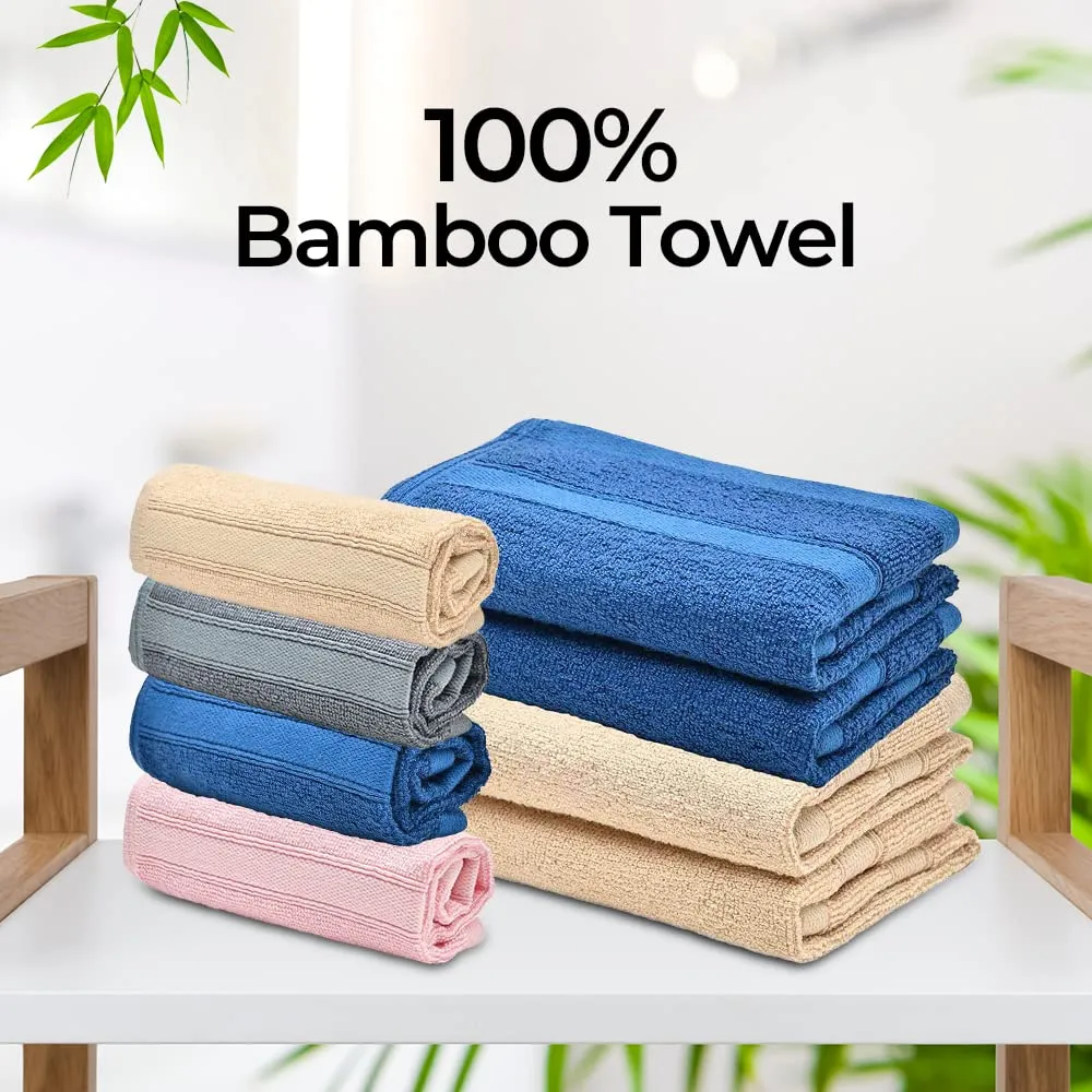 The Better Home 600GSM 100% Bamboo Hand Towel | Anti Odour & Anti Bacterial Bamboo Towel | Ultra Absorbent & Quick Drying Hand & Face Towel for Men & Women (Pack of 1, Grey)