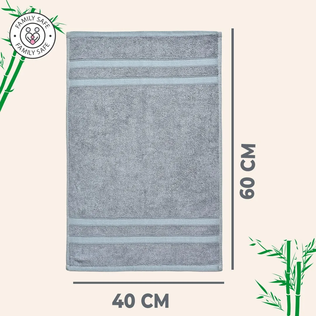 The Better Home 600GSM 100% Bamboo Hand Towel | Anti Odour & Anti Bacterial Bamboo Towel | Ultra Absorbent & Quick Drying Hand & Face Towel for Men & Women (Pack of 1, Grey)