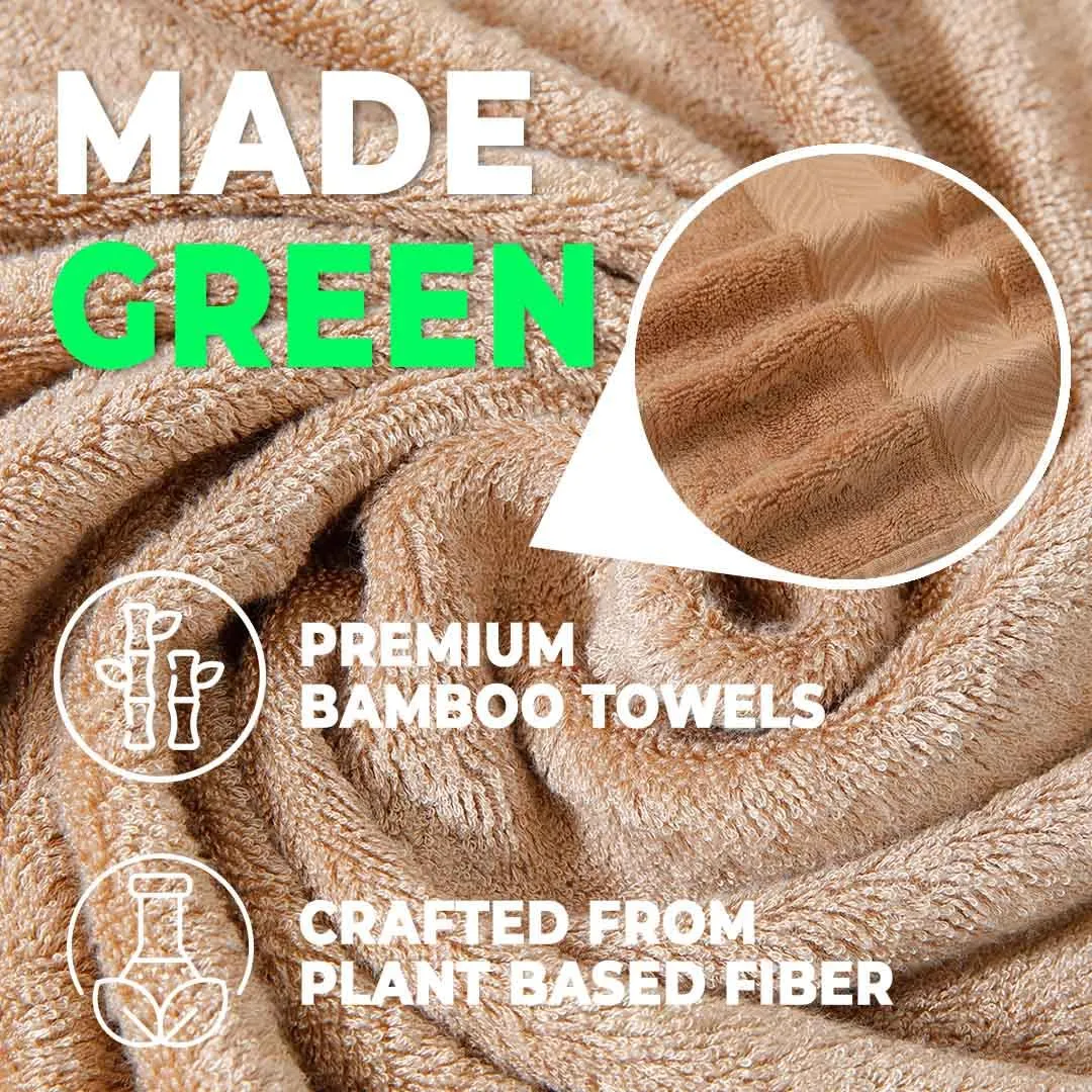 The Better Home Bamboo Bath Towel for Men & Women | 450GSM Bamboo Towel | Ultra Soft, Hyper Absorbent & Anti Odour Bathing Towel | 27x54 inches (Pack of 2, Beige   Red)