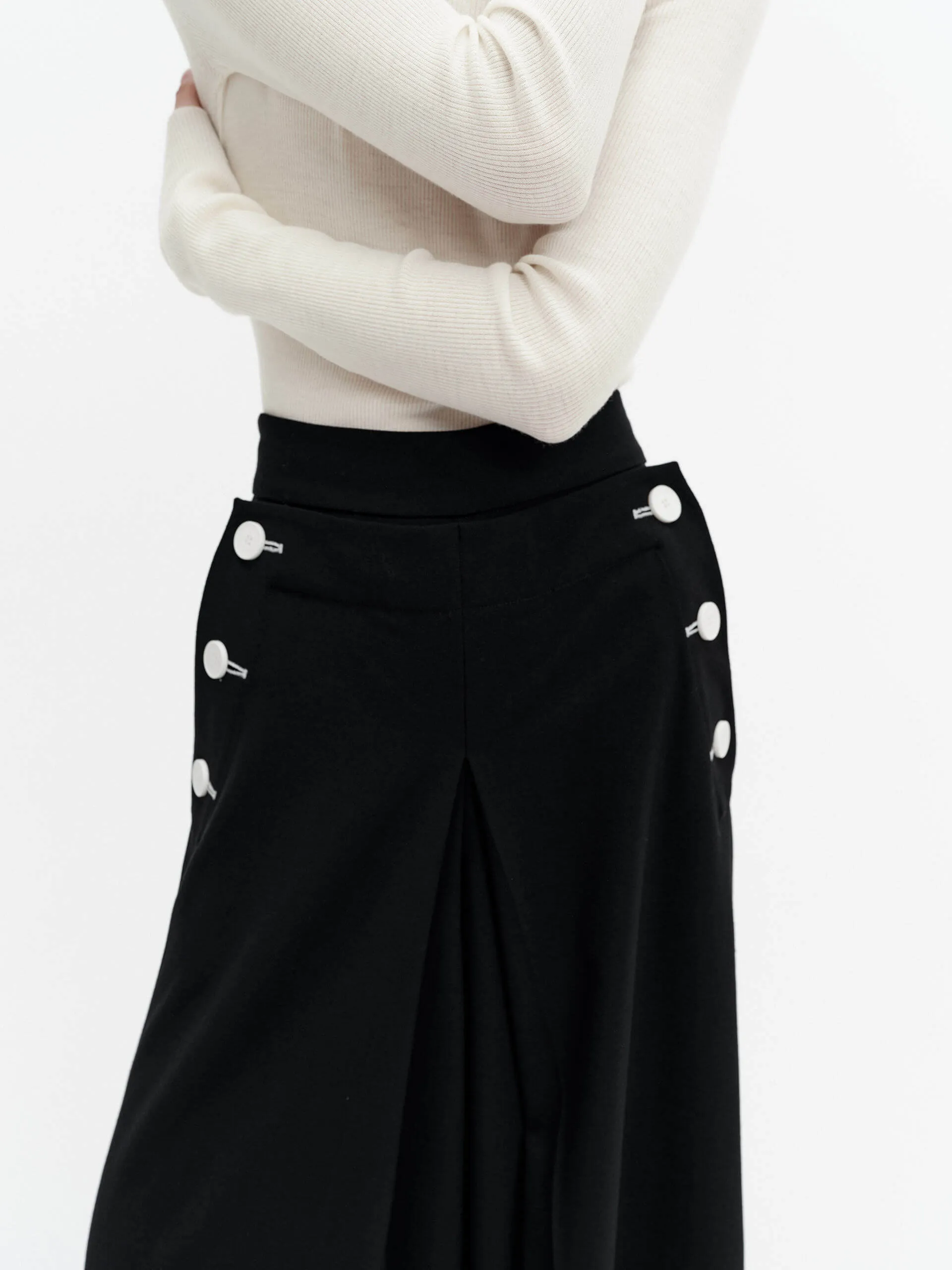 The Wide Leg Wool Pants