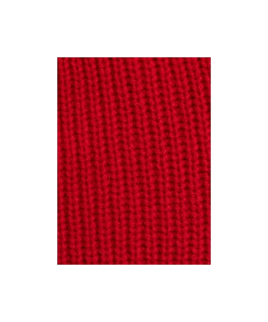 Thick Rib Beanie Red