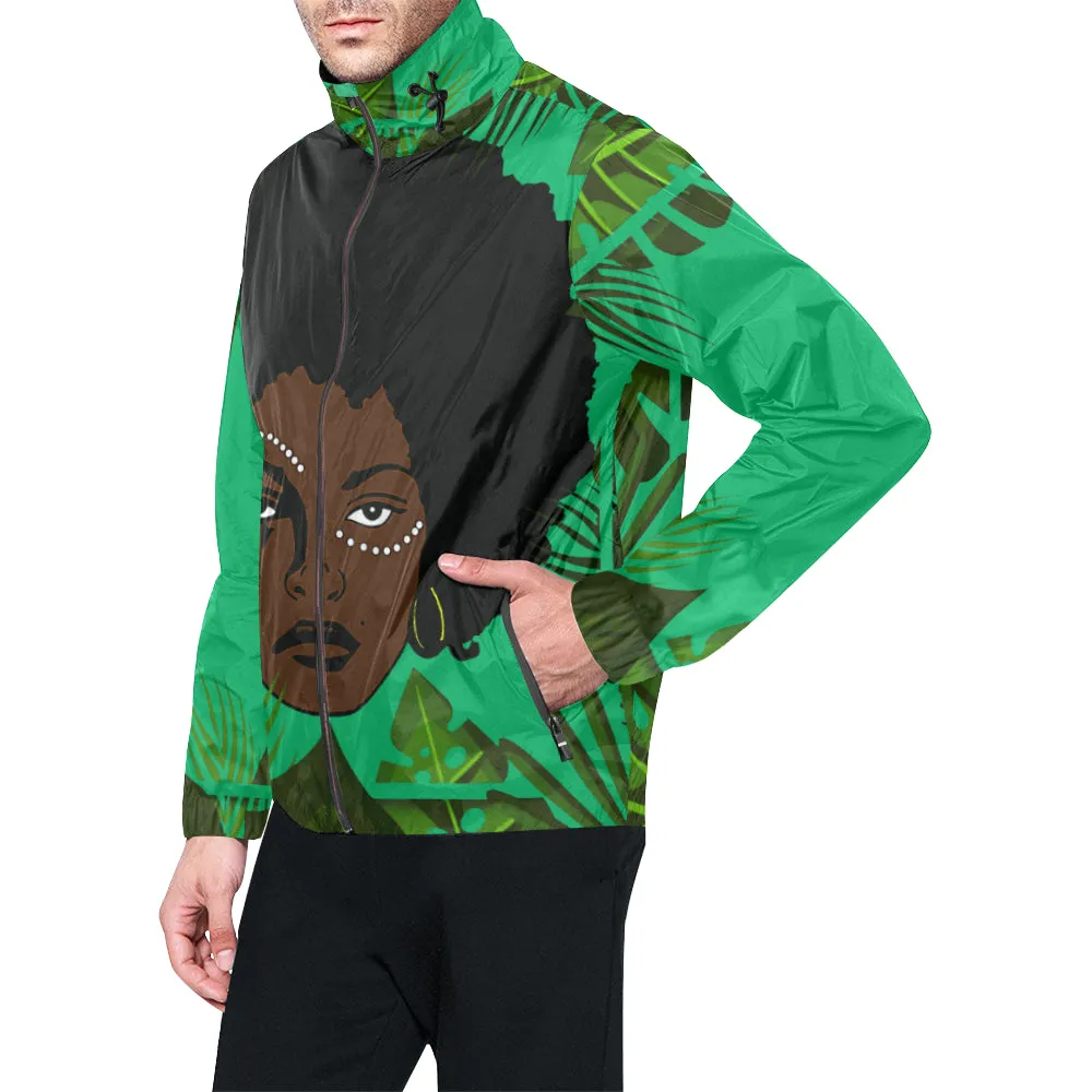 TROPICAL FACE OF FOREST Unisex All Over Print Windbreaker