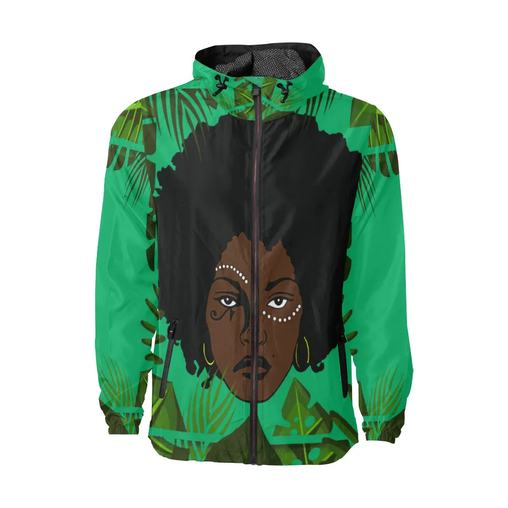 TROPICAL FACE OF FOREST Unisex All Over Print Windbreaker