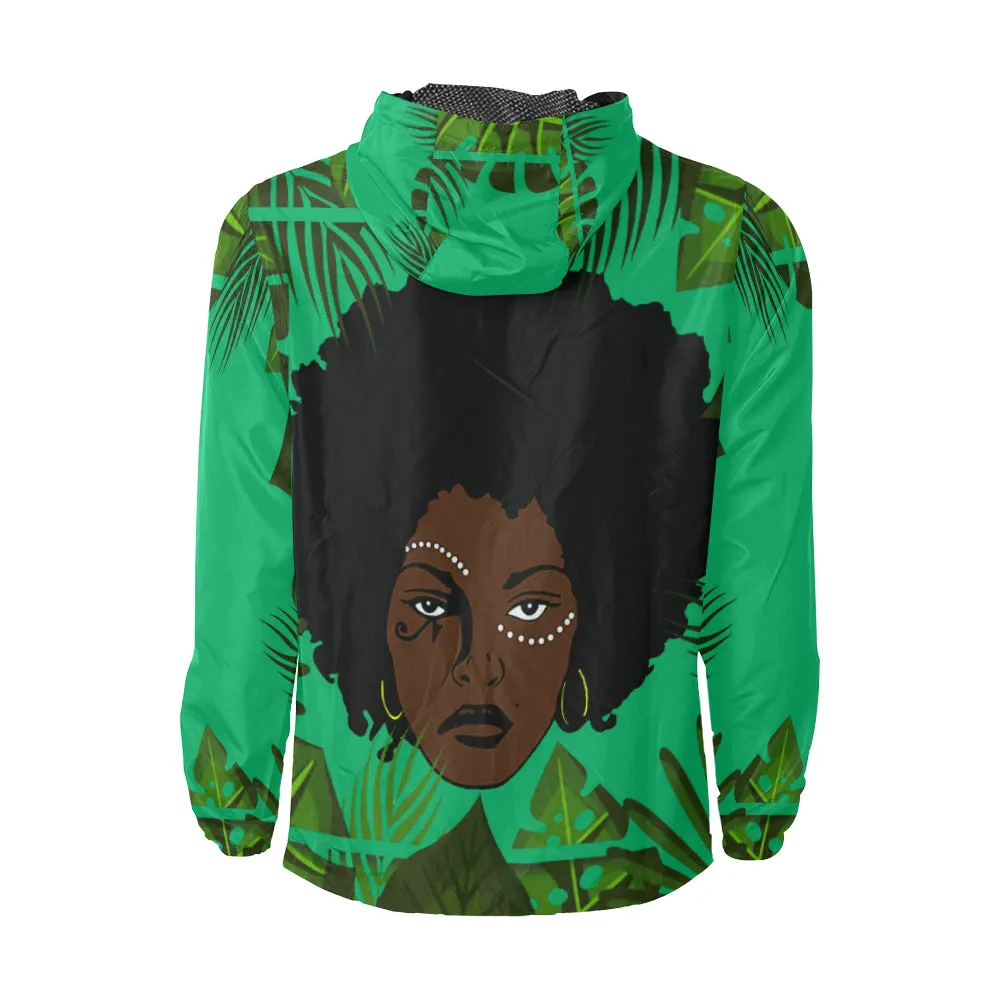 TROPICAL FACE OF FOREST Unisex All Over Print Windbreaker