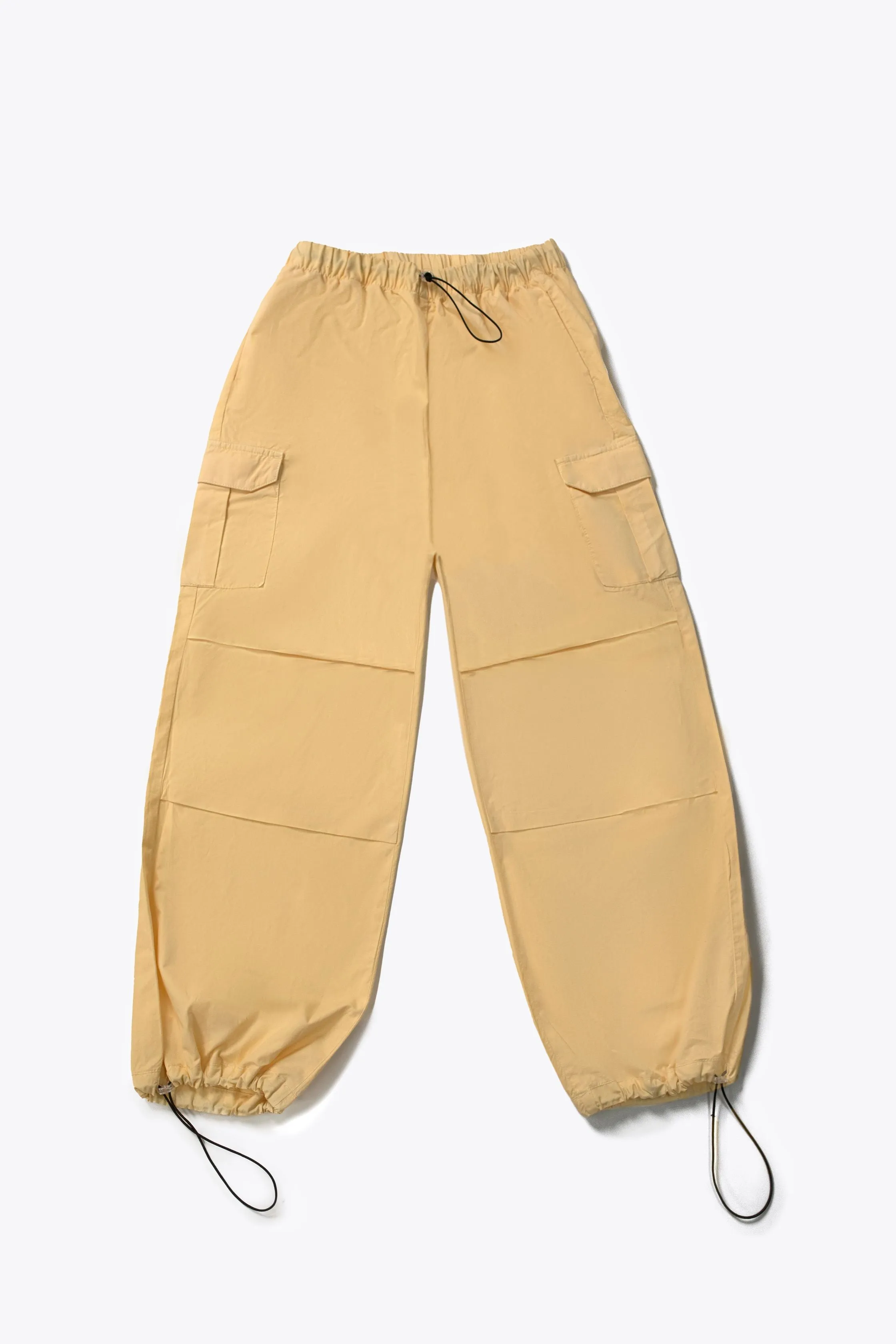 Yellow Wide Leg Cargo Pants